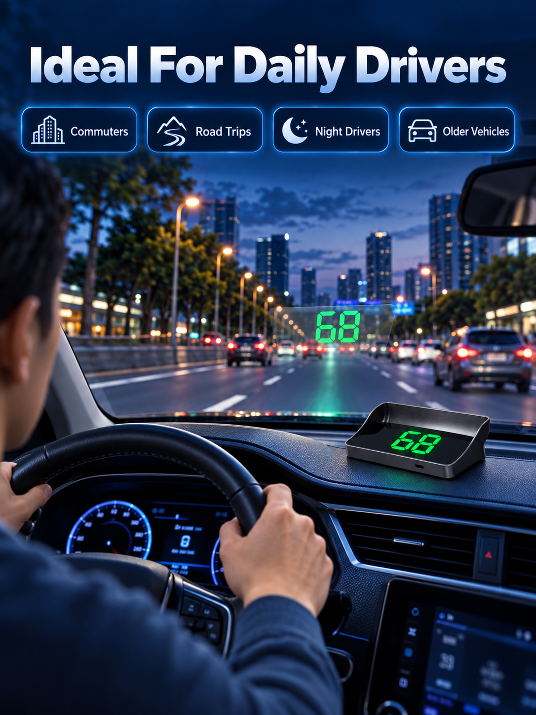 π₯In-vehicle head-up display with GPS functionality