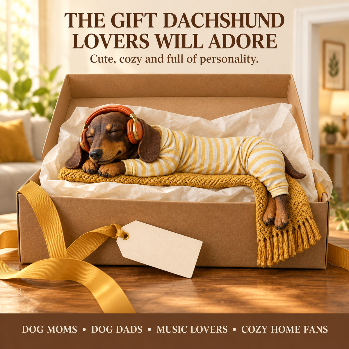 🐕Sleeping Dachshund Door Topper