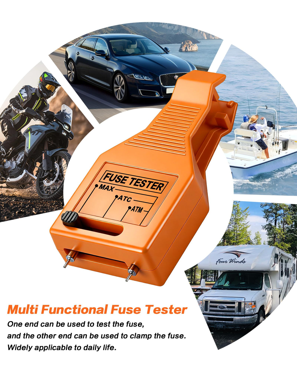 DC 24 V Automotive ATO/ATC ATM Blade and Glass Tube Fuse Tester Puller for Mini/Standard Blade Fuse