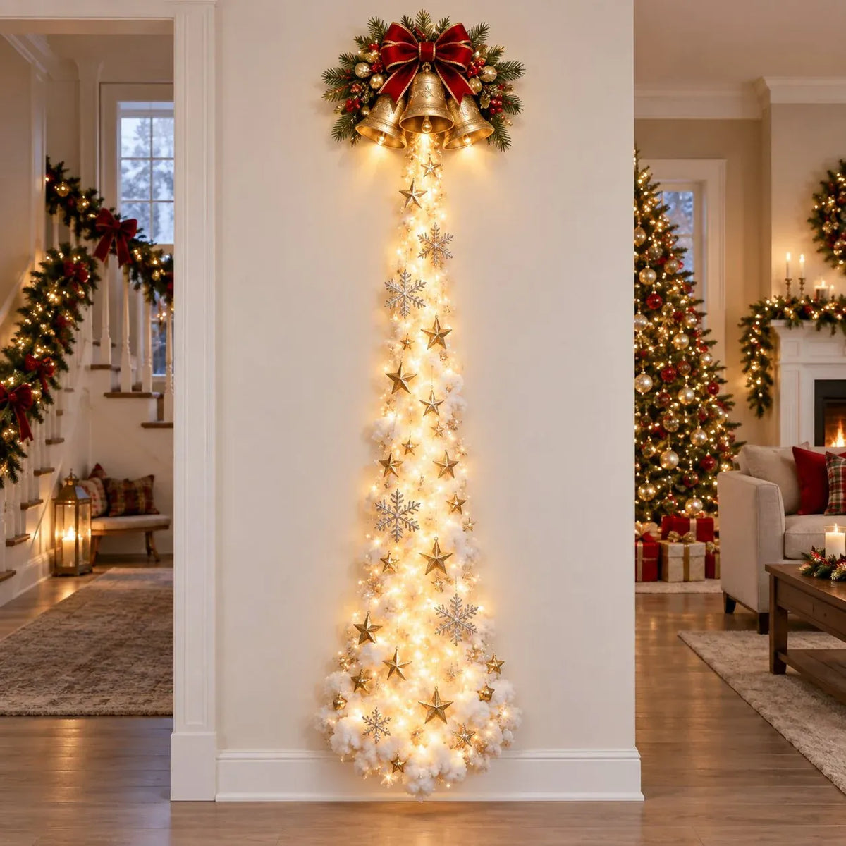 π₯ππ¦ Cardinal Blessing Cascade Wall Light β Glowing Red Bird & Starlight Wall DΓ©cor