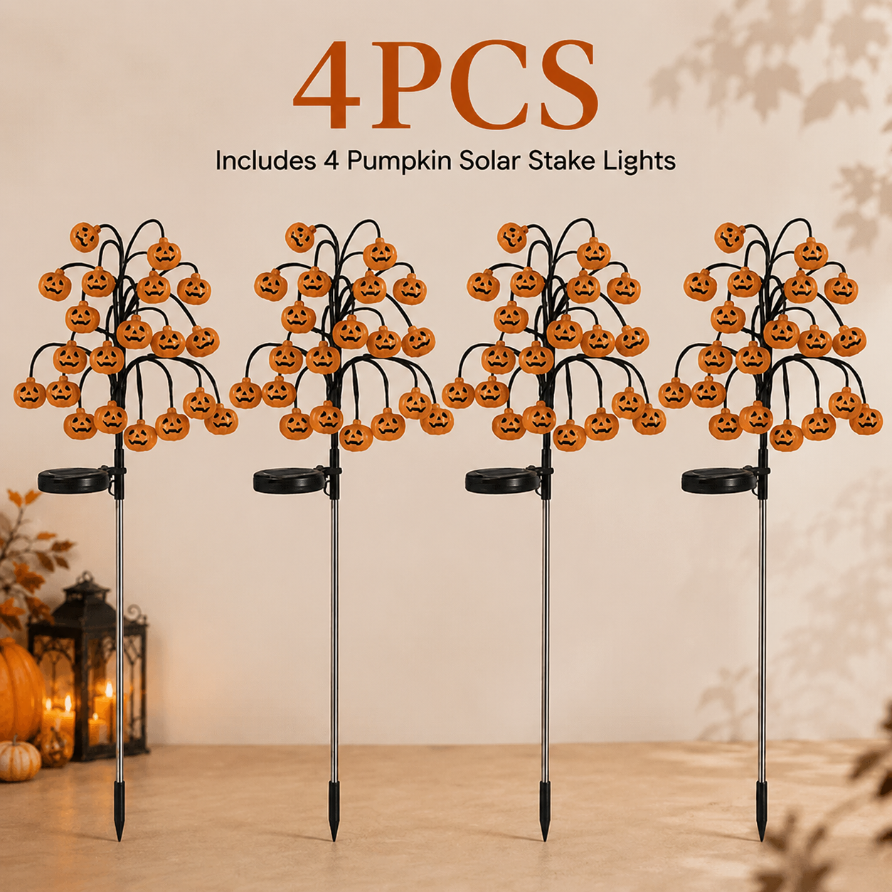 π₯π Pumpkin Solar Stake Lights β Halloween Outdoor Yard Decor