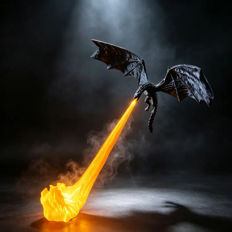 ๐ Fire-Breathing Dragon Bookshelf Lamp โ Fantasy LED Shelf Decor