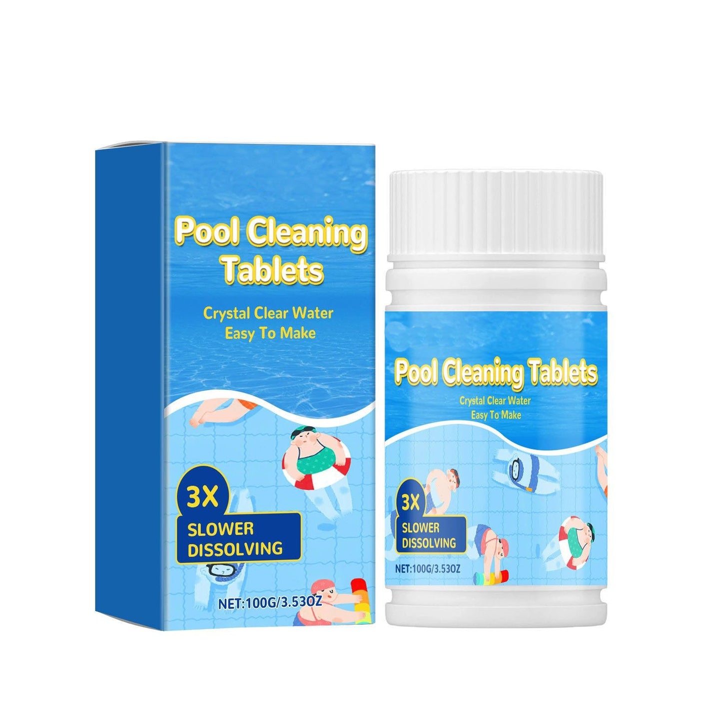 ๐โโ๏ธ Pool Cleaning Tablets for Crystal Clear Water โ Drop, Dissolve, Dive In! ๐โจ