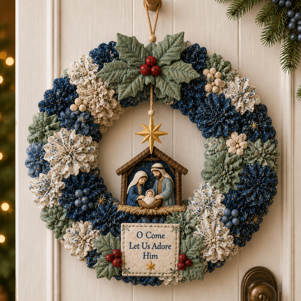 π 3D Fabric Poke Wreath DIY Kit