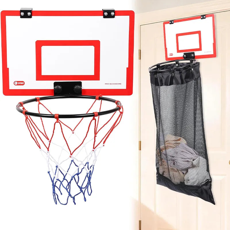 π 2-in-1 Door Hanging Laundry Basket with Basketball Hoop β Fun & Functional Storage!