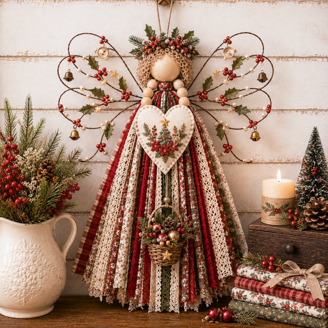 Angel Fabric Hanging DIY Kit - Stitch a Little Blessing That Stays Forever