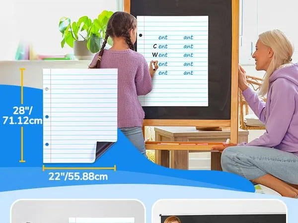 📝✨Giant Magnetic Lined Paper Whiteboard 28” x 22” – 🧑🏫💕Perfect for Teaching, Writing Practice, To-Do Lists & Daily Planning( ✨ Write, Wipe & Reus)
