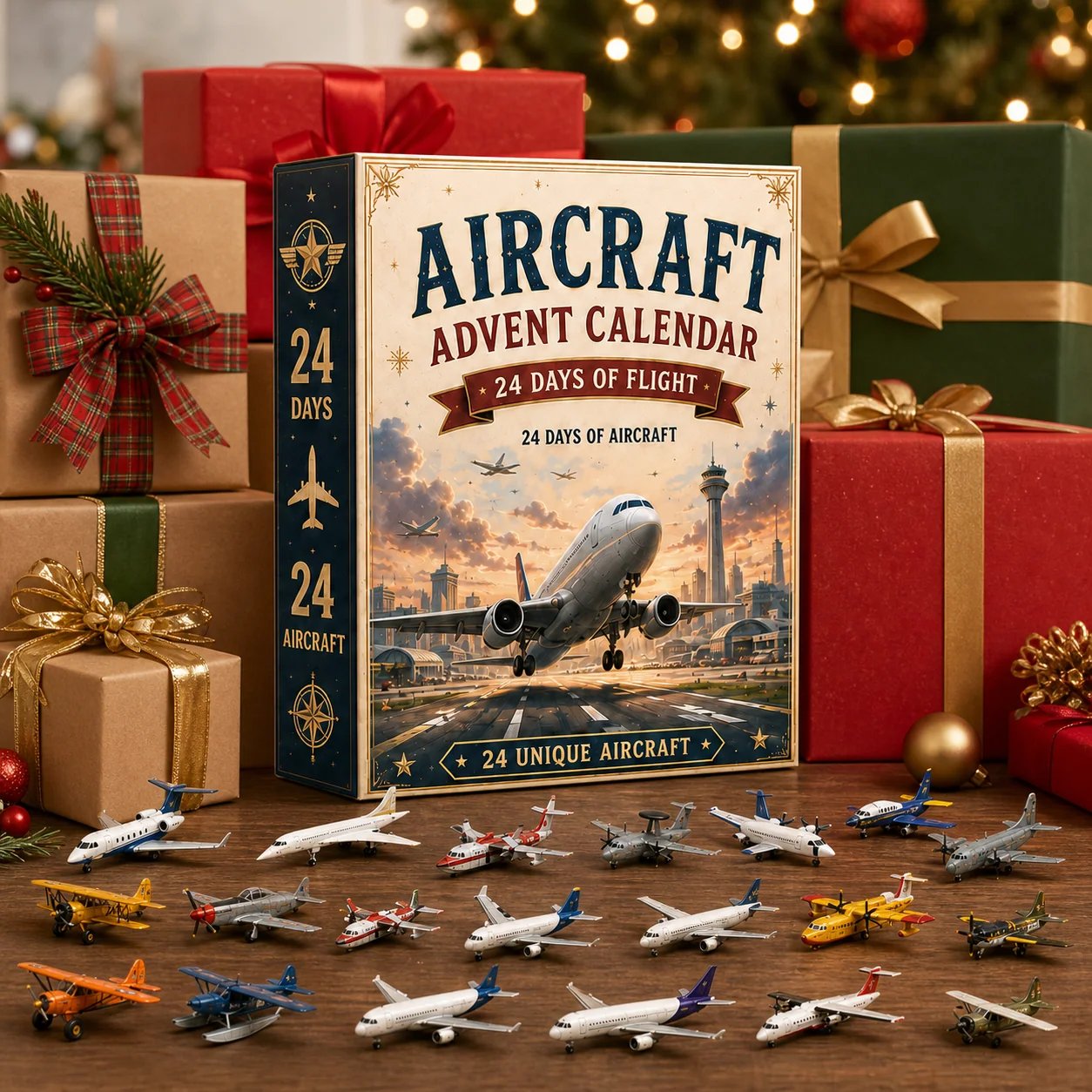 ๐Last Day 49% OFF โ โ๏ธ Aircraft Advent Calendar 2026 | 24 Days of Flight with 24 Unique Miniature Airplanes, Jets & Aviation Collectibles ๐๐