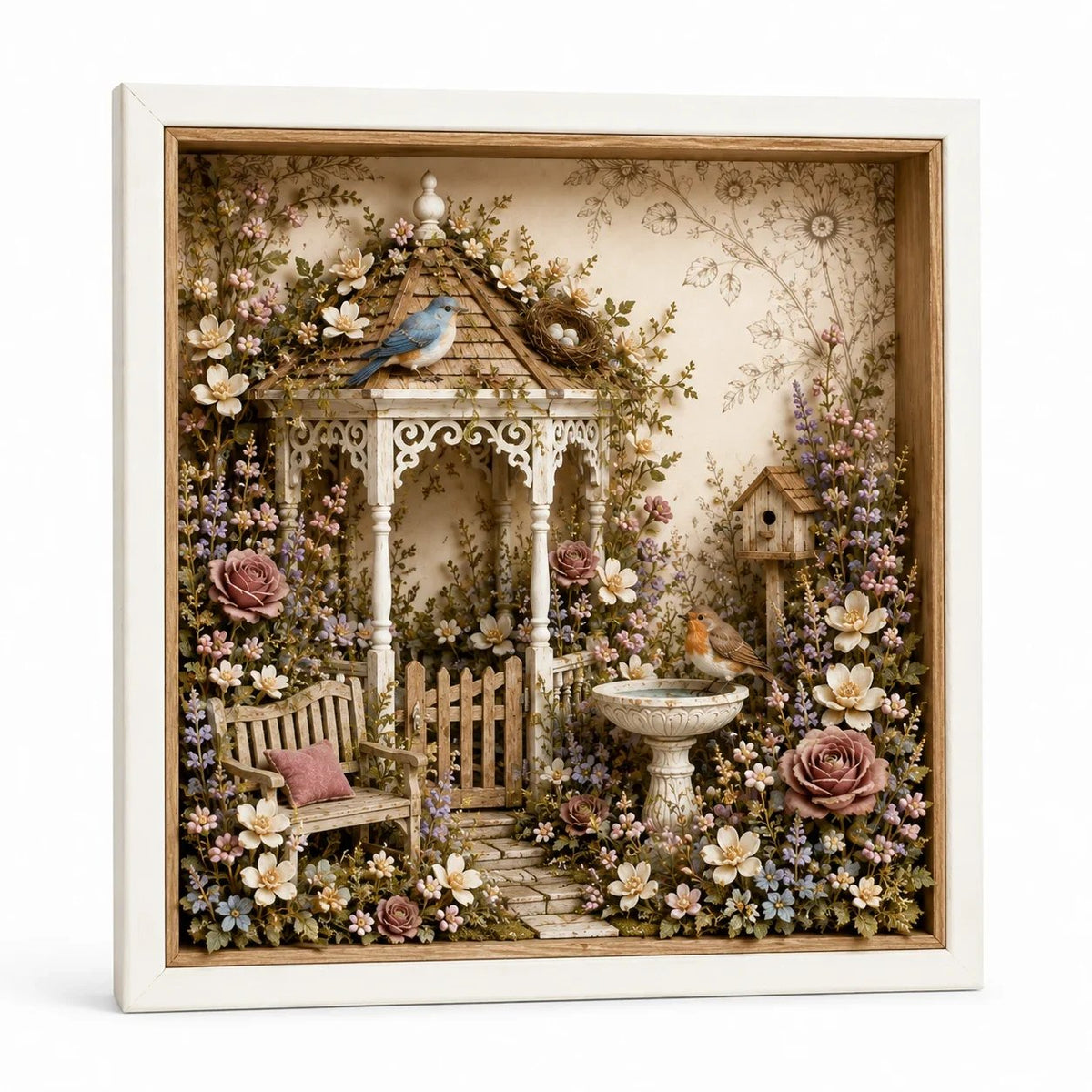 🌷DIY English Cottage Garden Shadow Box Kit Flat acrylic version