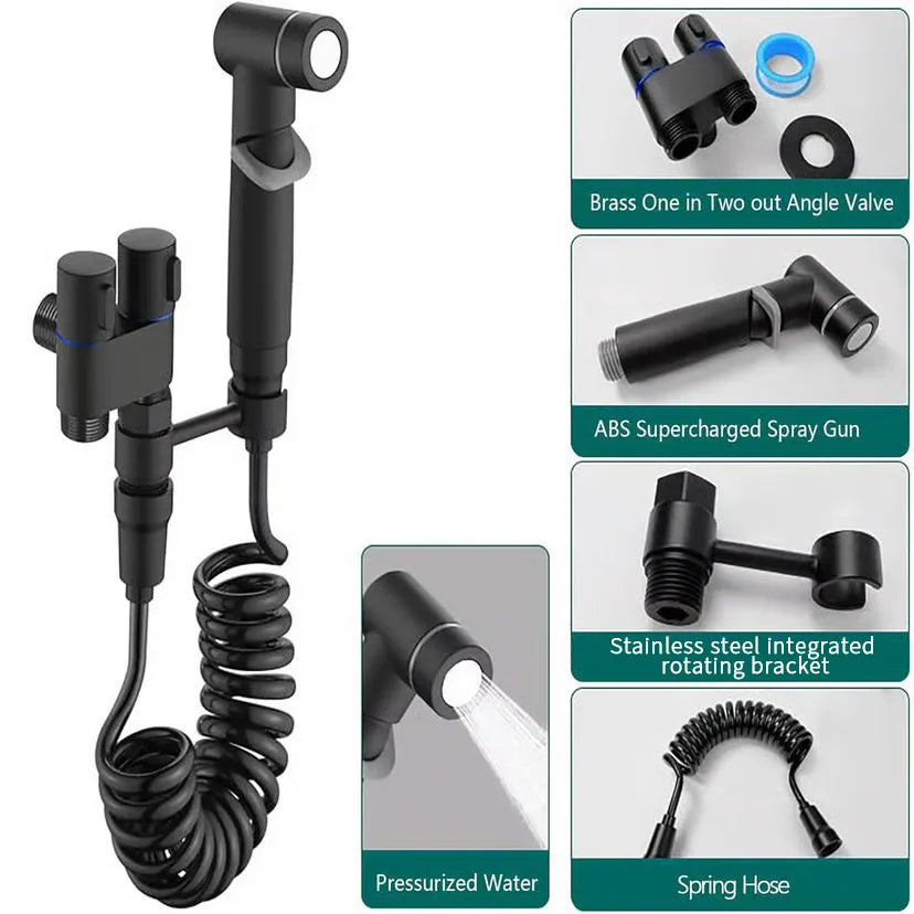 Free Shipping 🎉 1-In-2-Handheld Out Dual Control Valve Bidet Sprayer for Toilet