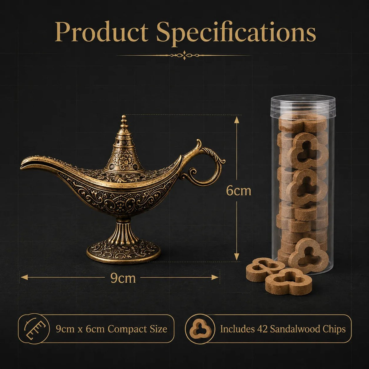 🔥HOT SALE🔥Vintage Aladdin Genie Lamp Incense Holder
