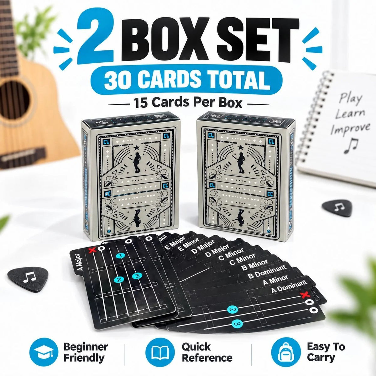 πΈβ¨ Guitar Chord Cards β Learn Chords Faster & Master Your Guitar Skills Easier