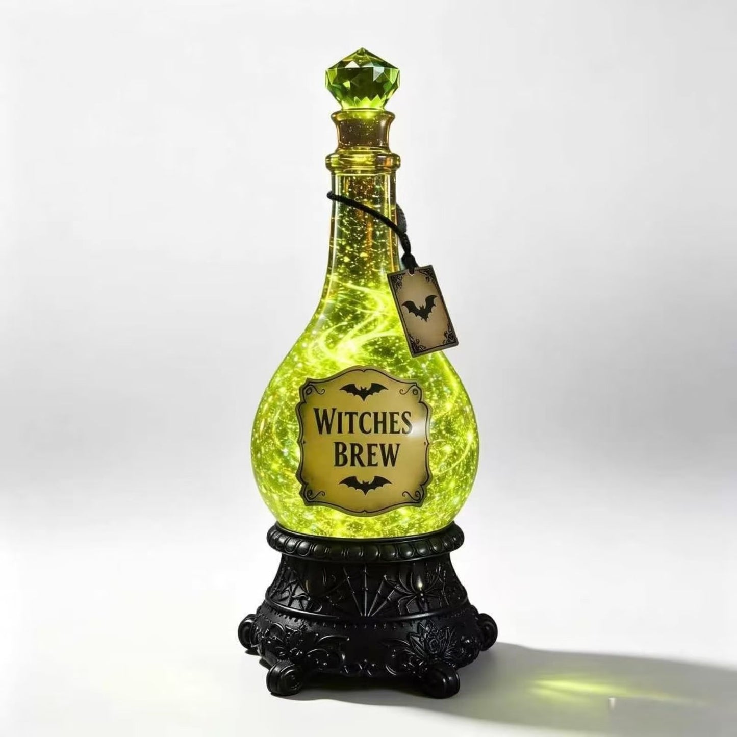 🧙✨Lighted Witches’ Brew Poison Bottle Glitter Globe