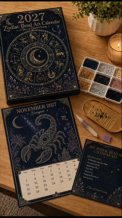 โณ Last Day 49% OFF โ ๐ Beginner-Friendly 2027 Twelve Zodiac Bead Art Calendar Kit | Complete Kit with Zodiac Design Base, Decorative Beads & Step-by-Step Guide Included ๐