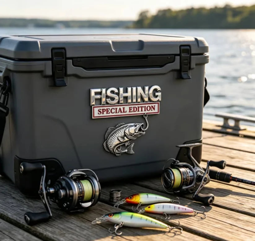 🎣 Fishing Special Edition Premium 3D Metal Vehicle Emblem Badge