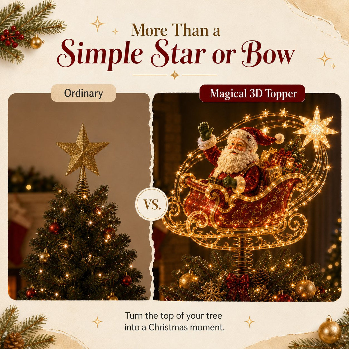 ⏳ Last Day 49% OFF – 🎅 Lighted Christmas Tree Topper Collection ✨