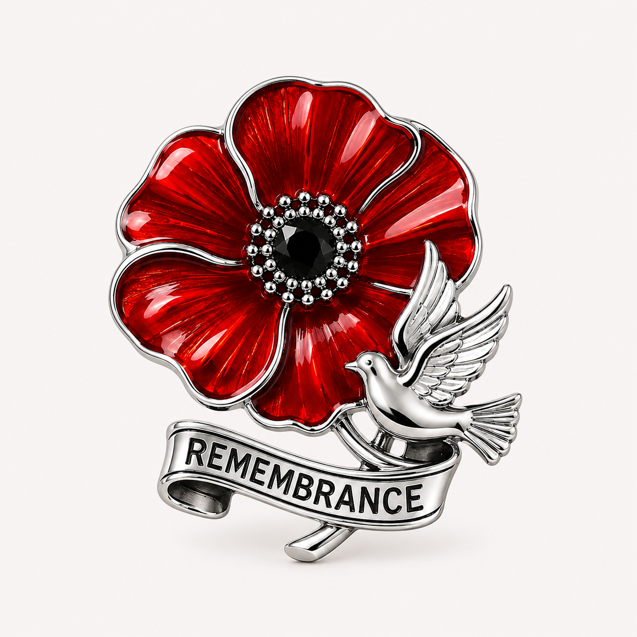 🎁 VE Day 80th Anniversary Poppy Brooch