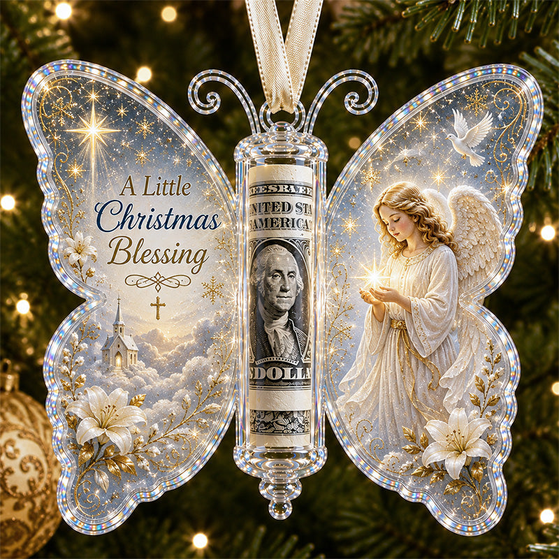 ๐ฆ๐ต Christmas Cash Gift Butterfly Ornament โ Holiday Money Holder Keepsake ๐โจ
