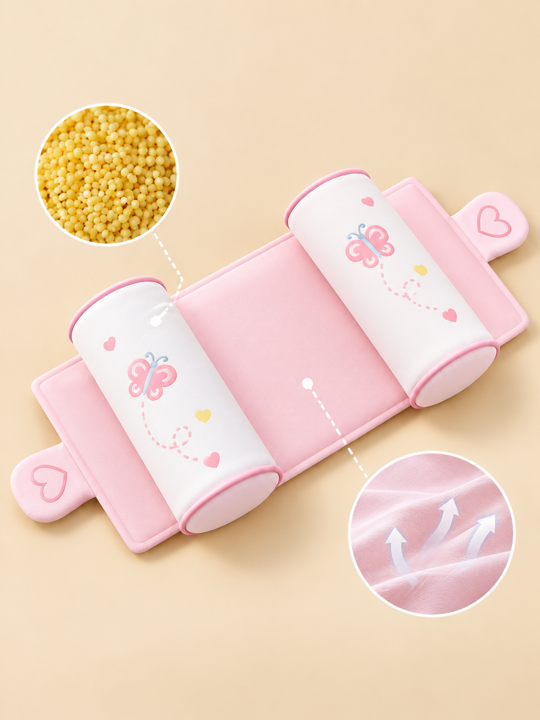 ๐ถ Baby Comfort Deal โ Breathable Infant Head & Neck Pillow ๐ค Soft Adjustable Cotton Support Cushion for Newborn Sleep & Rest โจ