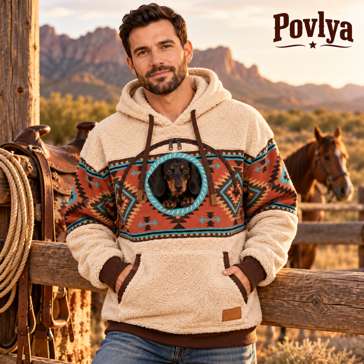 ๐ค Western Cowboy Pet Carrier Jumpsuit โ Keep Your Pet Close & Cozy