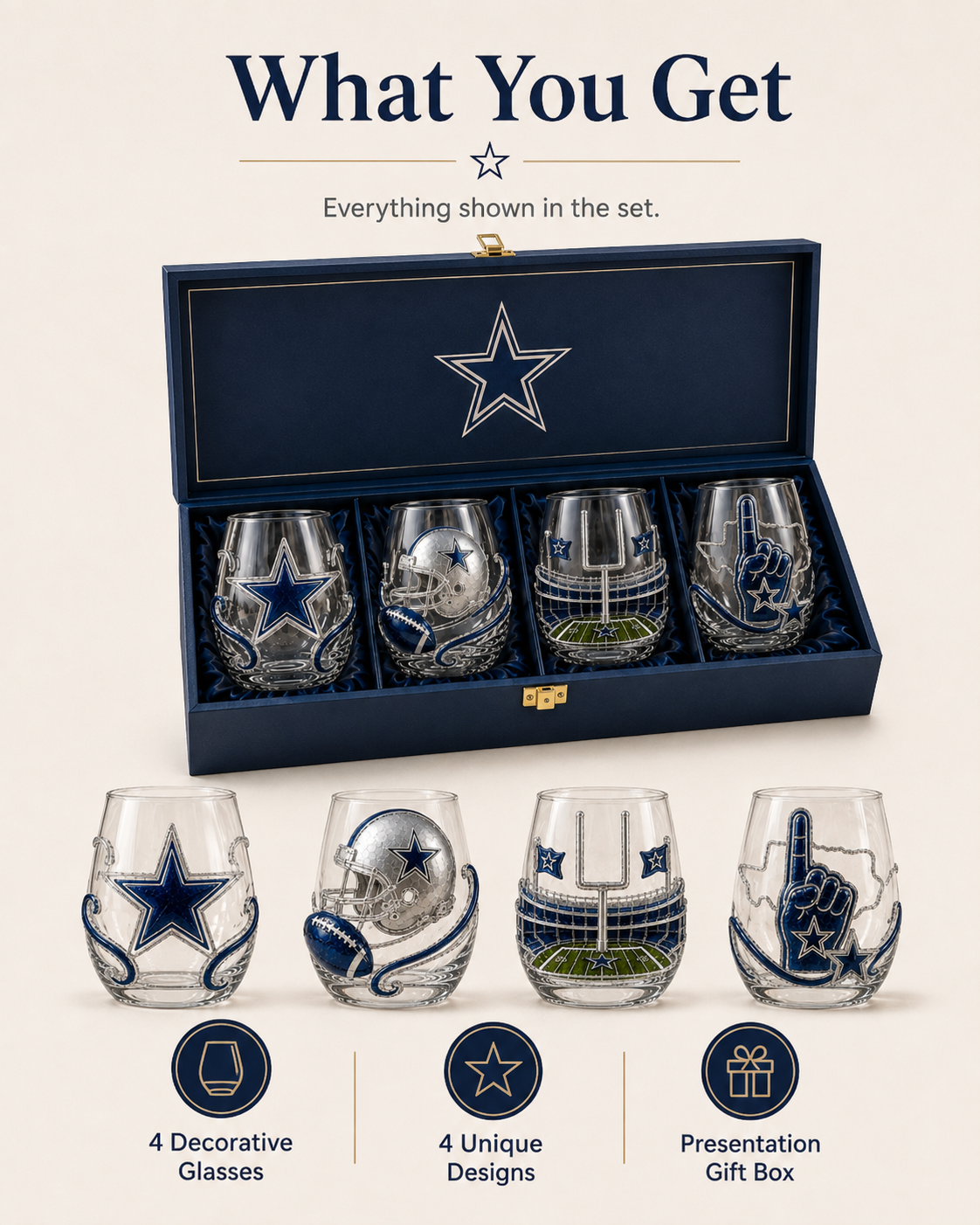 π Football Game Day Glass β Decorative Stemless Drinking Glass