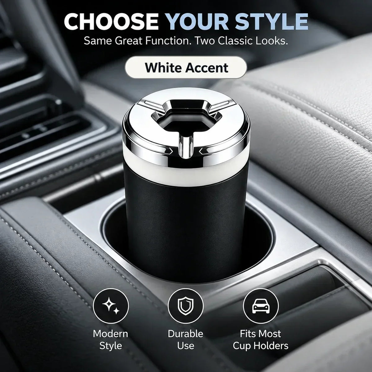 Rotating Sealed Car Ashtray for Vehicle Cup Holders