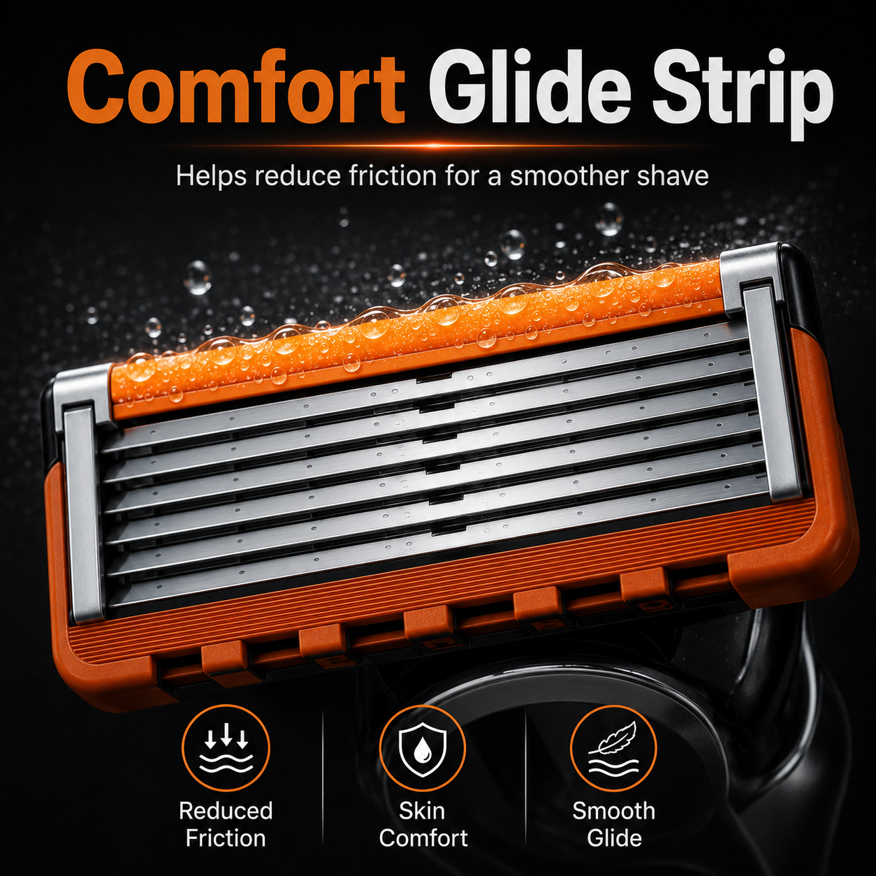 ✨Men's Razor Blade Replacement, 24 Pcs Razor Blade & 1 Count Handle