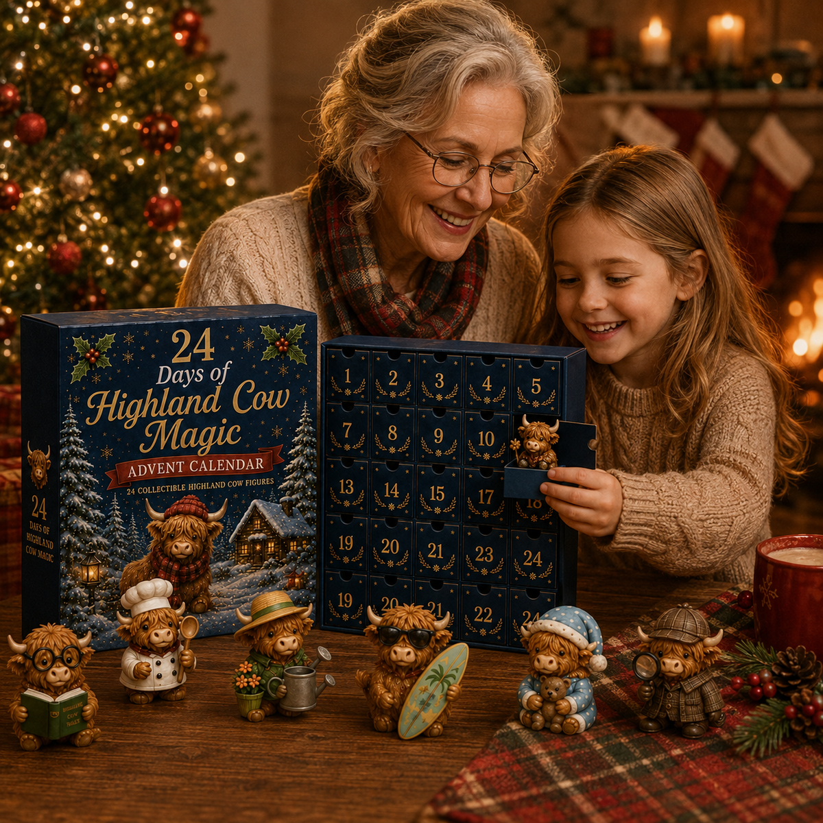 🐮 Highland Cow Advent Calendar 🎄– 24 Days of Christmas Surprises