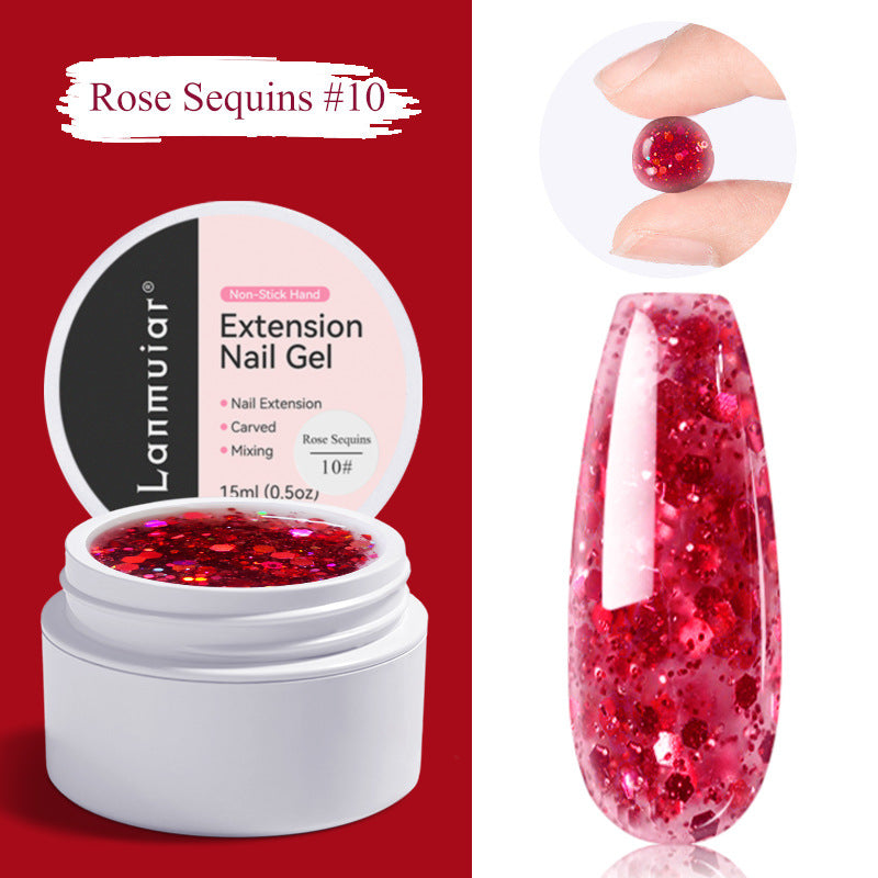 ⚡50K+ SOLD! Almost Gone-💥💅 Solid Nail Extension Builder Gel — Non-Flowing, Easy to Use 🥳