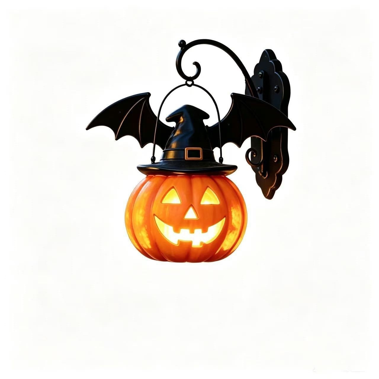 🎃Halloween Early Bird Special Sale 50% OFF🎃 Bat Hat Pumpkin Wall Lamp 🦇