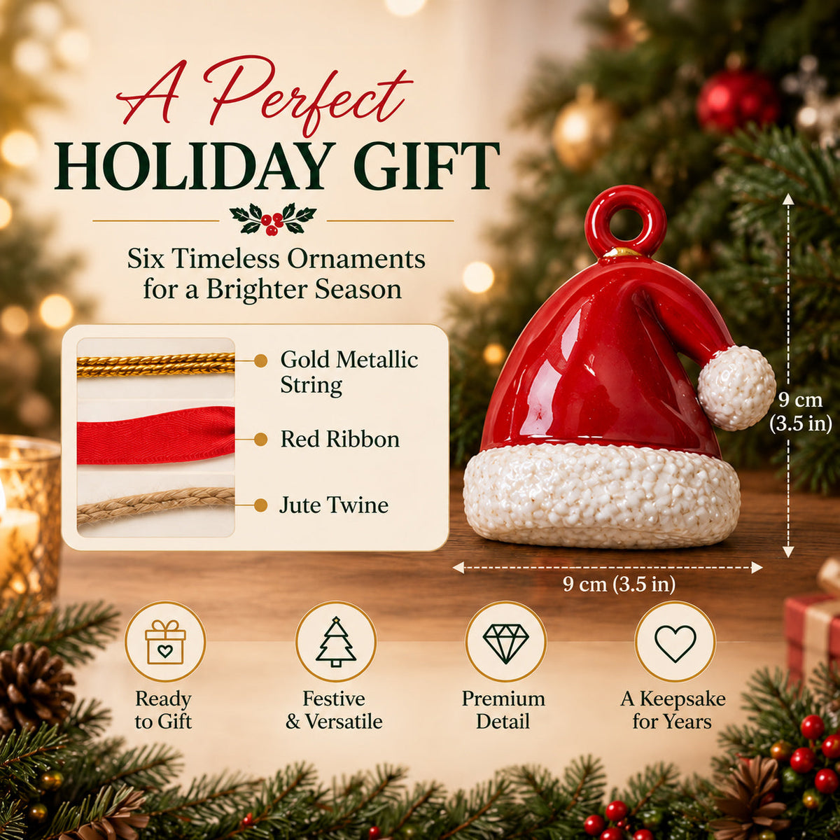 Merry Christmas Couple Ornament Gift Set