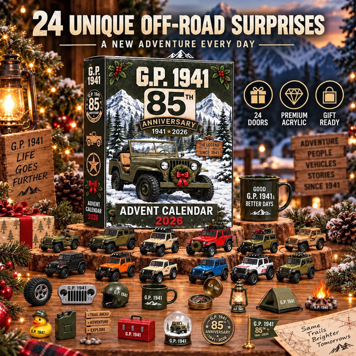 🚗 85th Anniversary Off-Road Legends 24-Day Christmas Advent Calendar