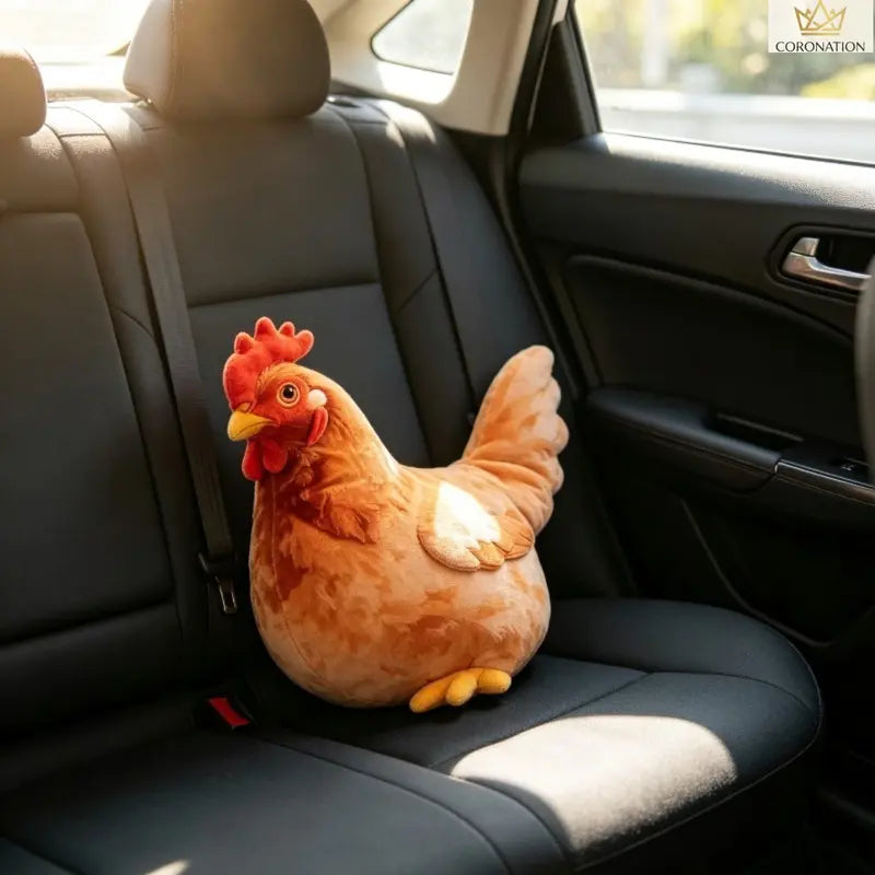 Cute Chicken-Shaped Plush Pillow – Realistic Hen Stuffed Animal & Home Decor Cushion