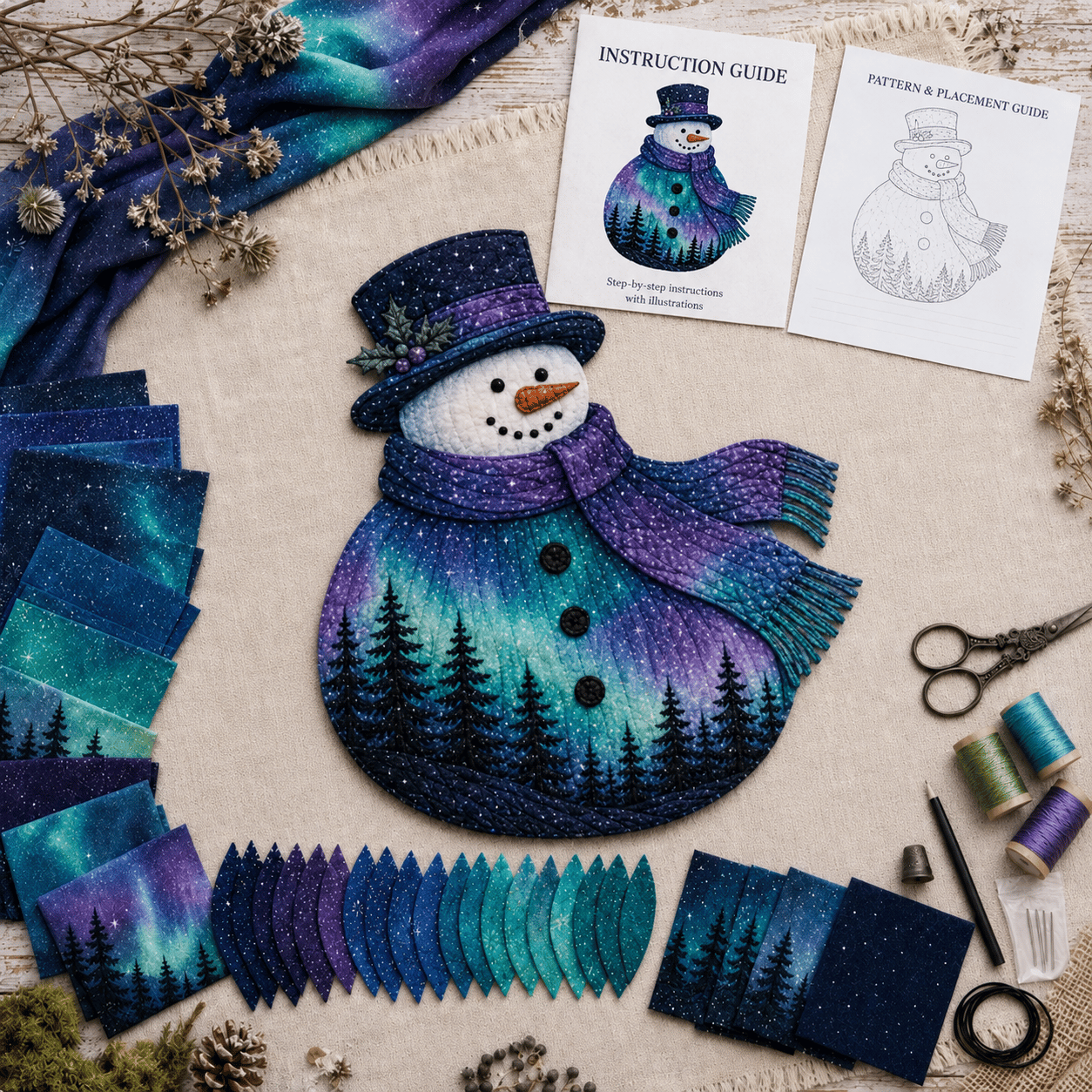 🔥Limited Time 50% OFF - 🧵 Christmas Fabric Art Door Hanging Craft Kit