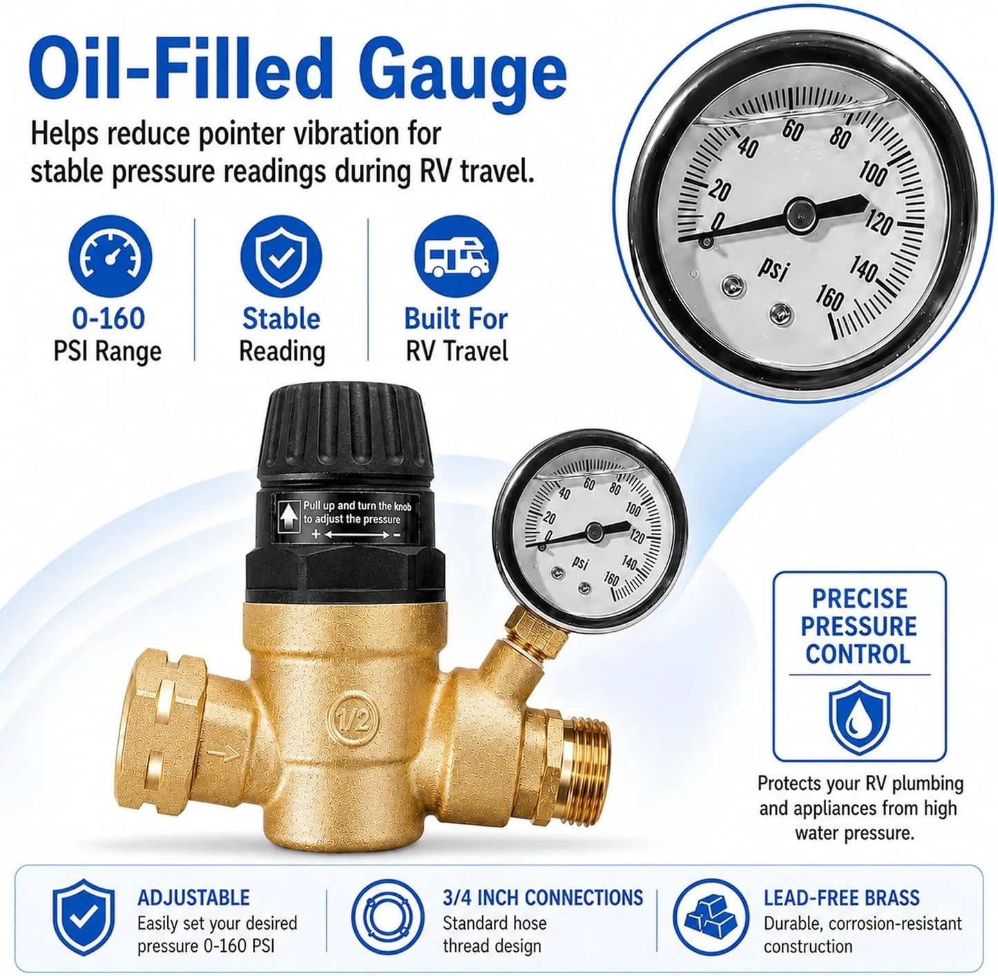 ๐ RV Water Pressure Regulator
