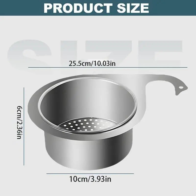 🔥 48% OFF 304 Stainless Steel Hanging Sink Strainer Basket – Rinse, Drain & Prep With Ease