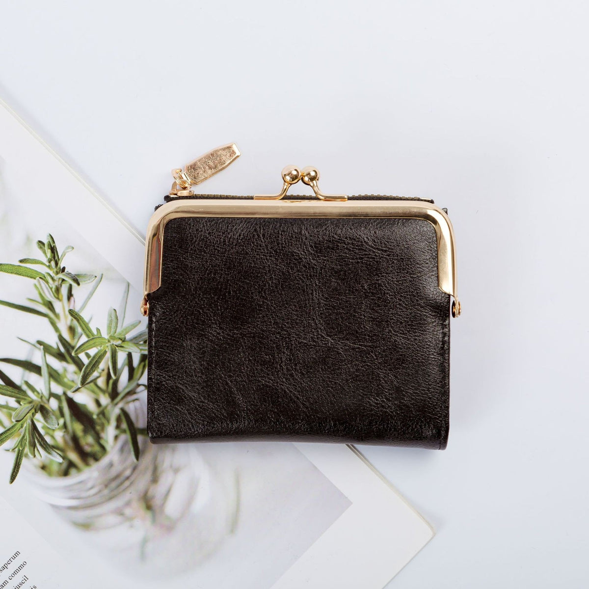 Women's Fashionable Solid Color Kiss Lock Wallet, Casual Versatile Coin Purse for Daily Used, Trendy All-match & Exquisite Wallet for Birthday Gift,Suitable for Thanksgiving, Christmas, and men's gift giving