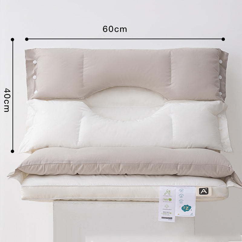 Dual-Zone Ergonomic Sleeping Pillow | Detachable Layers to Set Your Ideal Height