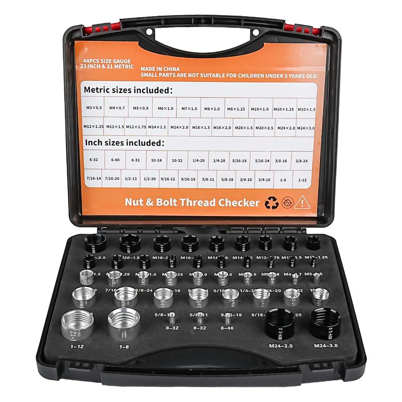 ⏰ Nut & Bolt Thread Checker Kit – Dual-Sided, Military-Grade, Metric & Imperial ✨
