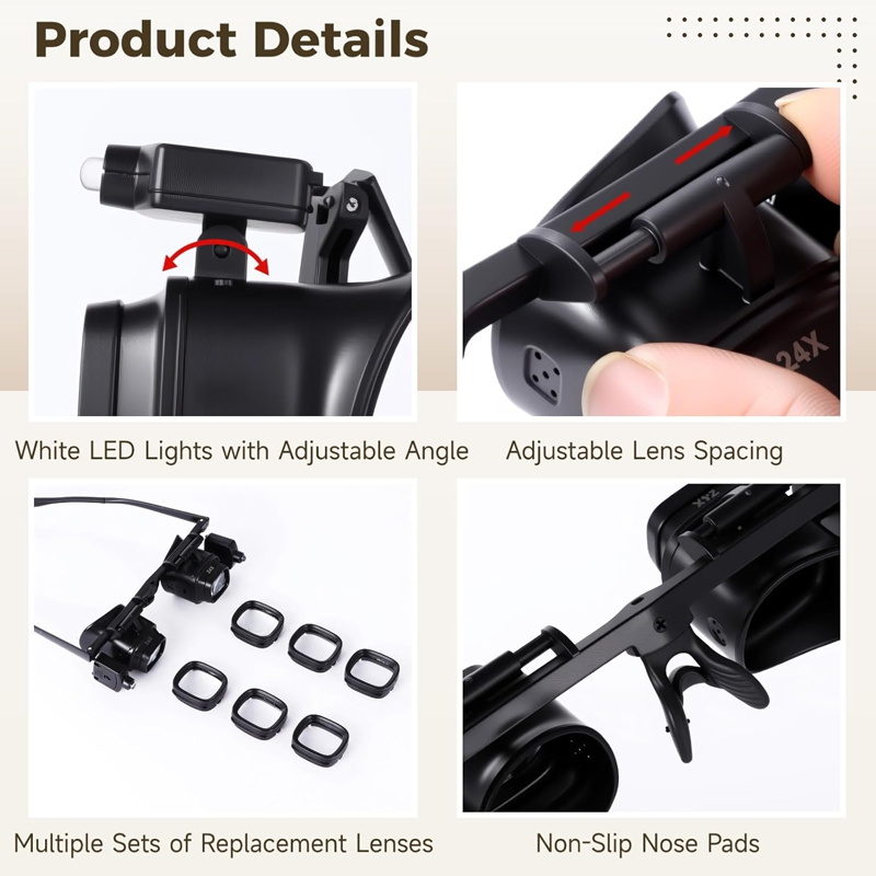 🔬 LIMITED-TIME 49% OFF! ✨ Precision LED Magnifier Glasses – Interchangeable Lenses, Dual LED, Hands-Free 💡