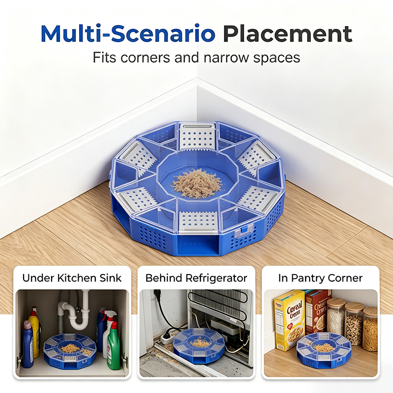 Physical Cockroach Trap Non-Toxic Six-Door Pest Catcher