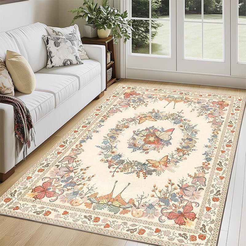 Easy-Care Floral Area Rug🦋🛋️