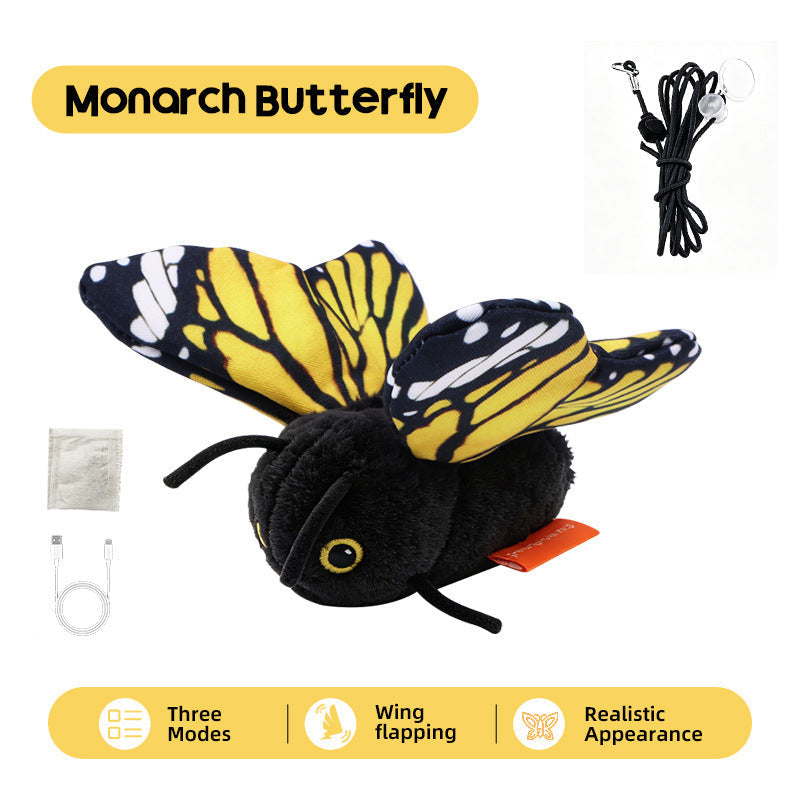 🦋 50% OFF! 🐱 Smart Sensing Flapping Butterfly Toy – Interactive Motion-Activated Cat Toy ✨