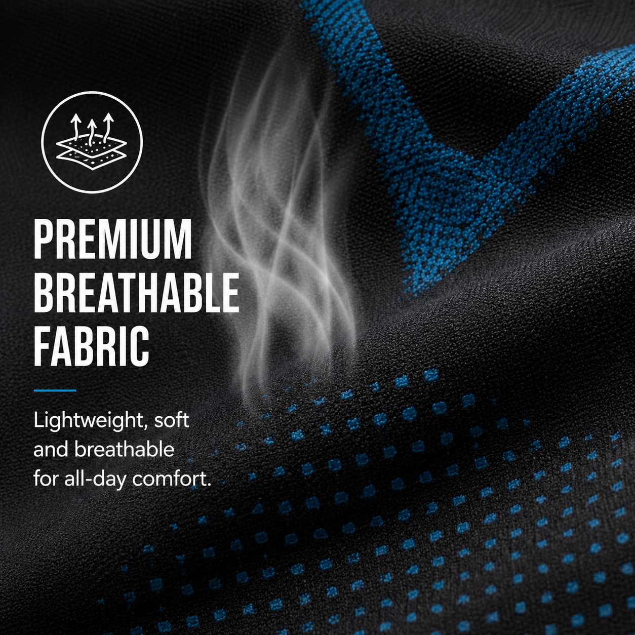 Breathable compression fabric close up
