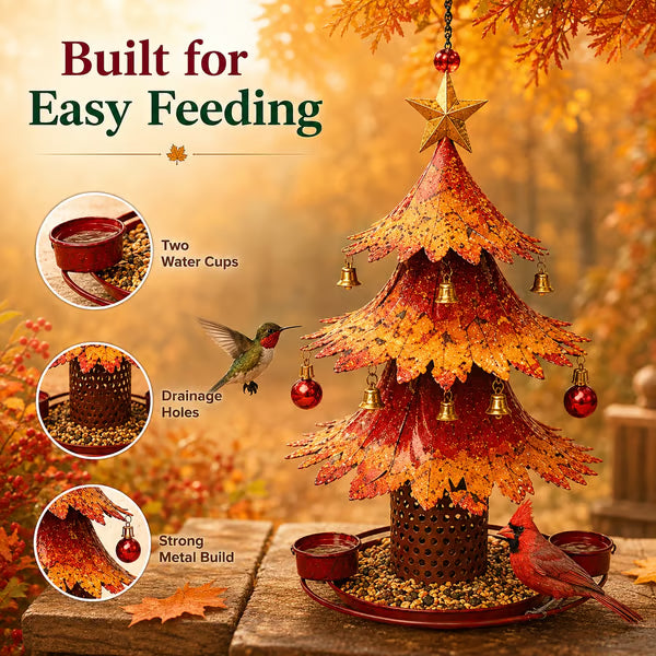 🎄Christmas Tree Bird Feeder🍂Festive Backyard Holiday Decor