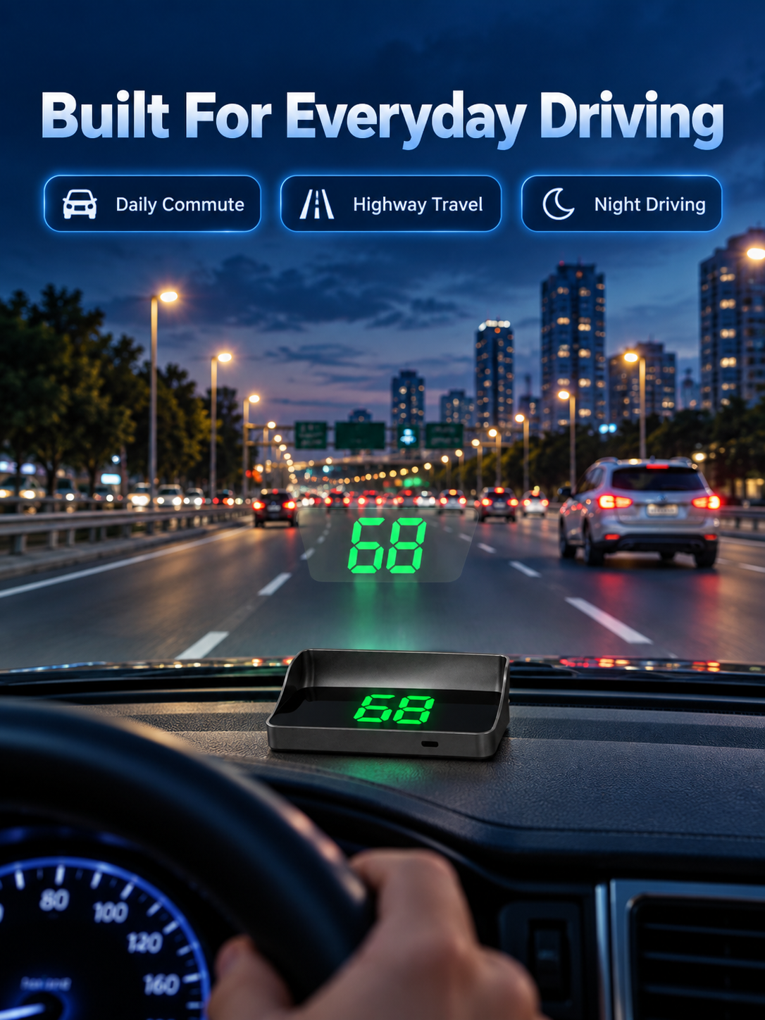 🔥In-vehicle head-up display with GPS functionality