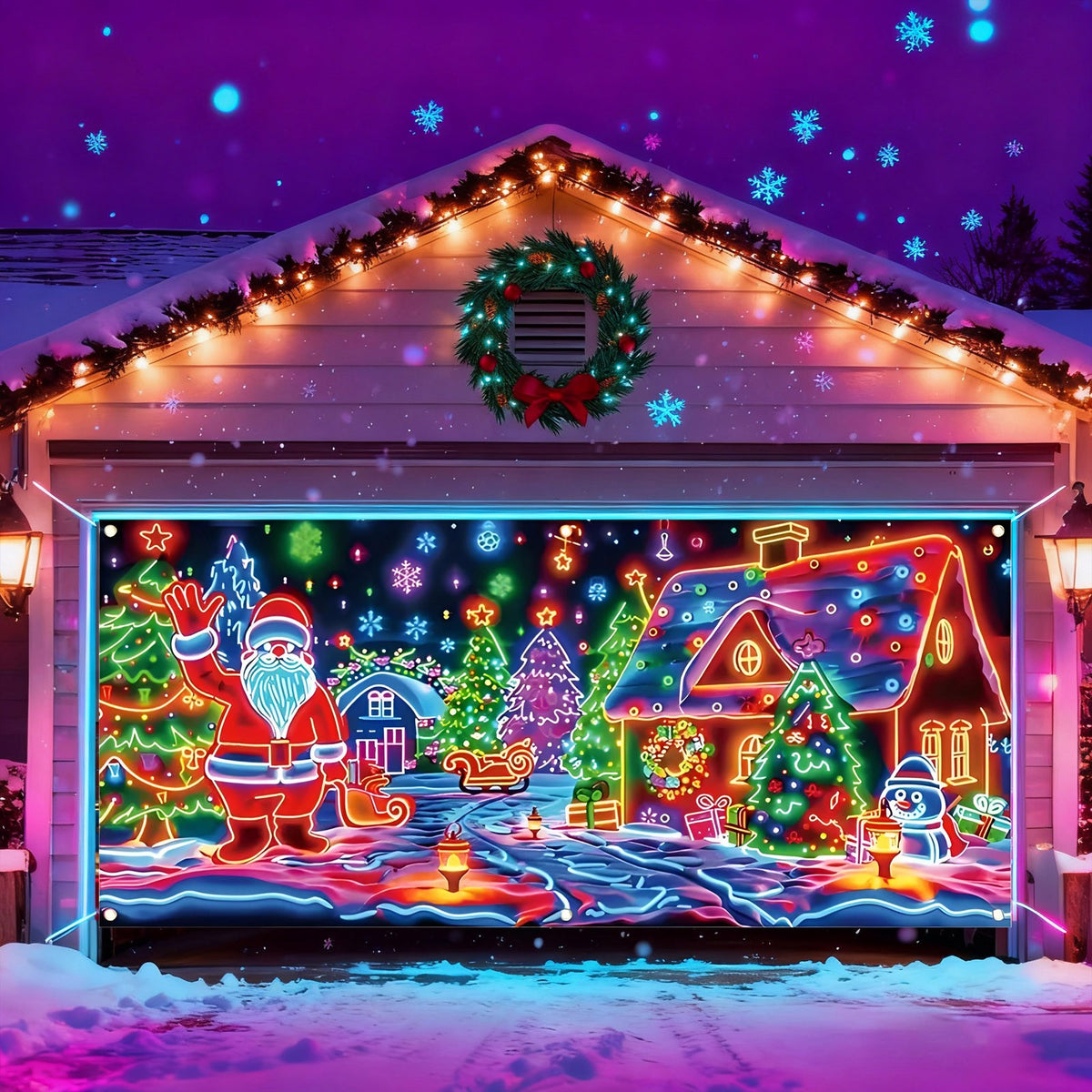 🎄Christmas Sale! Christmas Garage Door Cover Banner