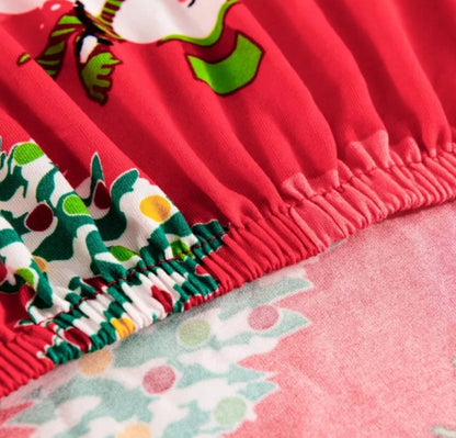 Instant Christmas Cheer: Premium Elastic Holiday Chair Covers