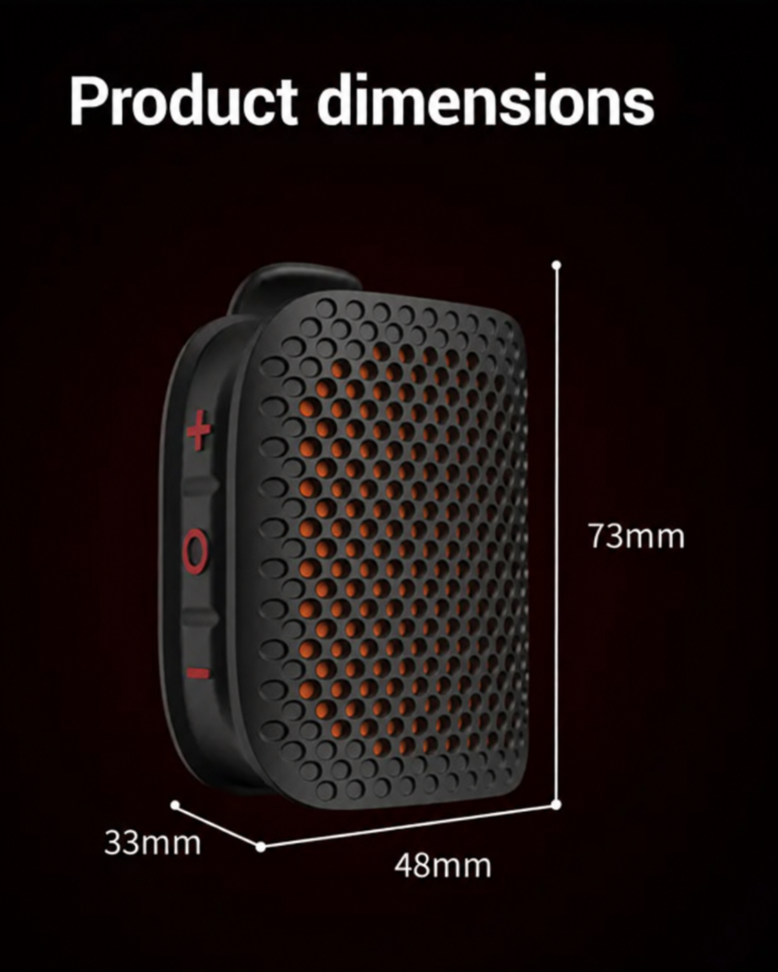 🔊 Portable Clip-On Bluetooth Speaker – Ultra-Light Wearable & IPX7 Waterproof