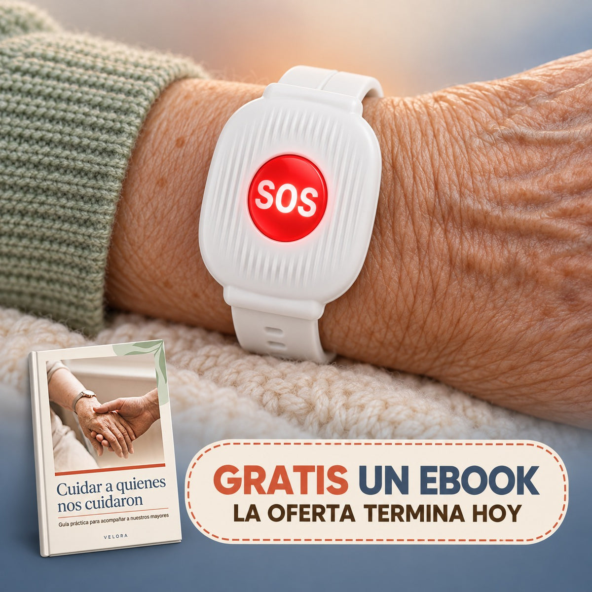 🚨⌚ Pulsera SOS WiFi para Mayores – Aviso Instantáneo a la Familia 📲💙 Un botón. Un aviso. Más tranquilidad para todos.